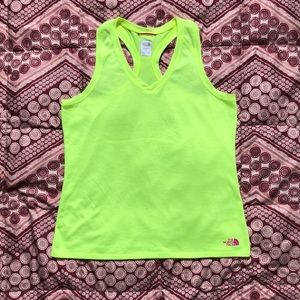 North face workout shirt - neon green